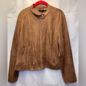 APT 9 Faux Suede Moto Jacket Size XL